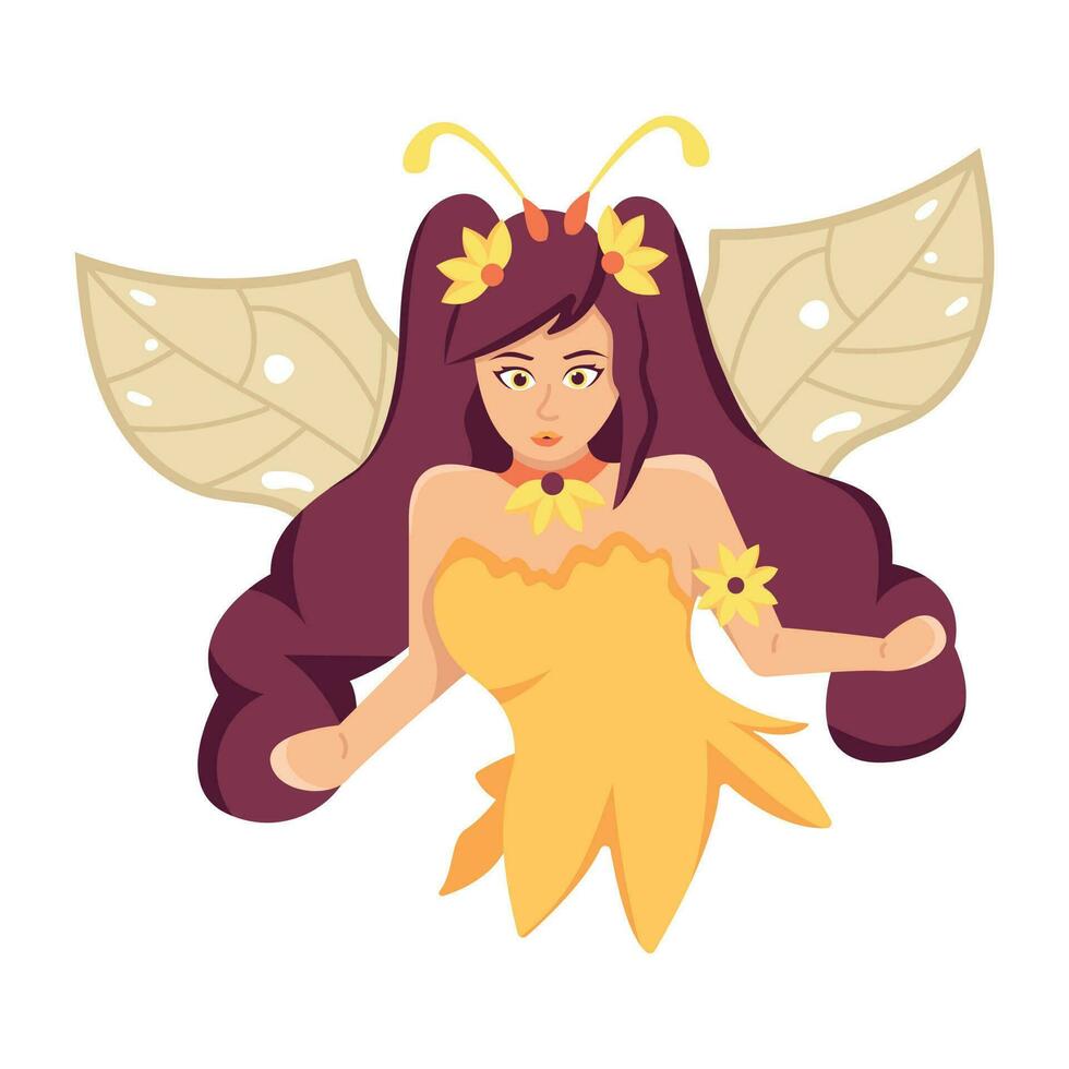 Trendy Beautiful Fairy vector