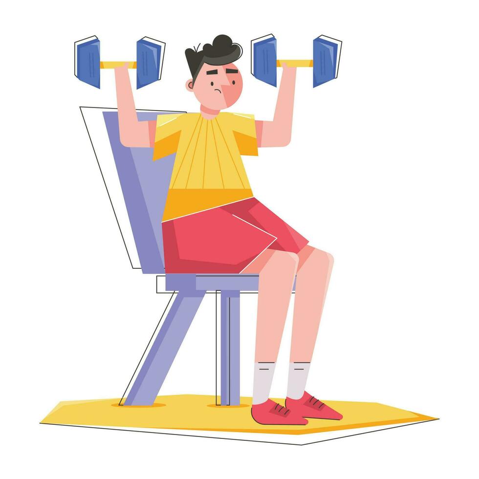 Trendy Muscle Exercise vector