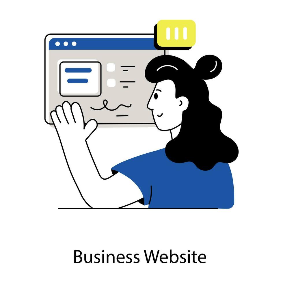 Trendy Business Website vector