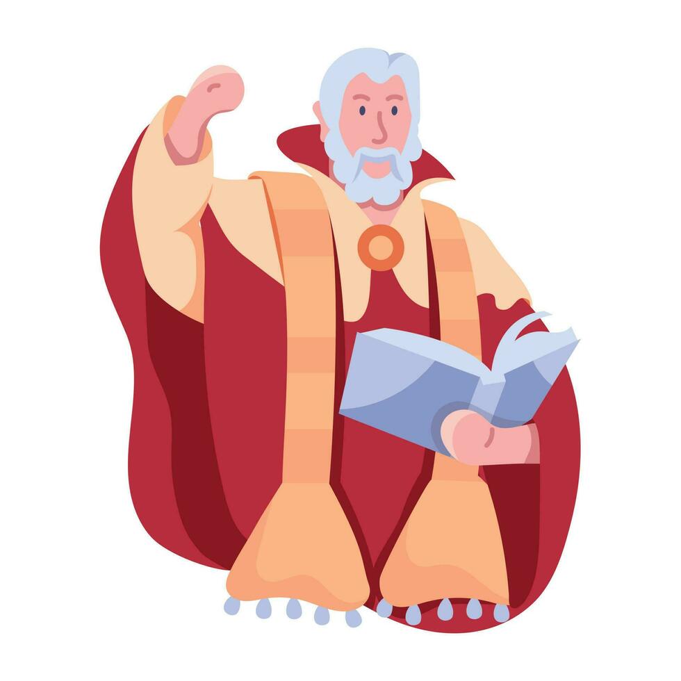 Trendy Ancient Priest vector