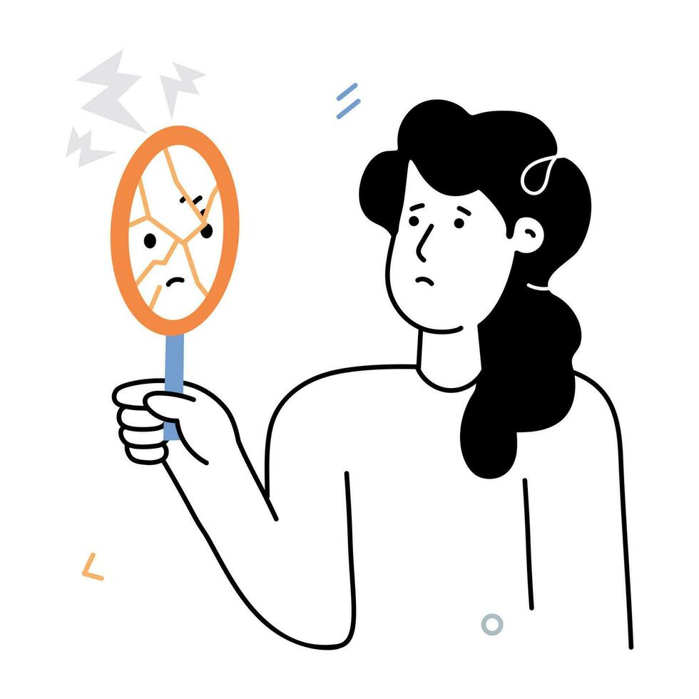 Trendy Self Hatred vector