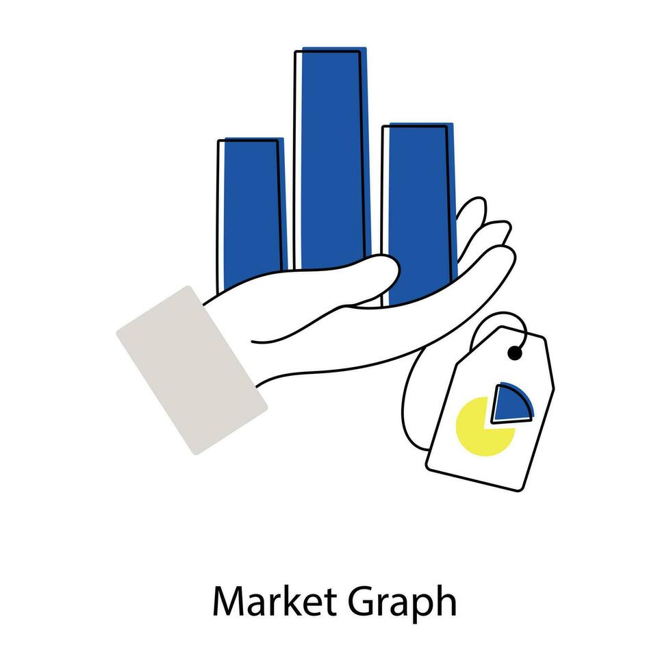 Trendy Market Graph vector