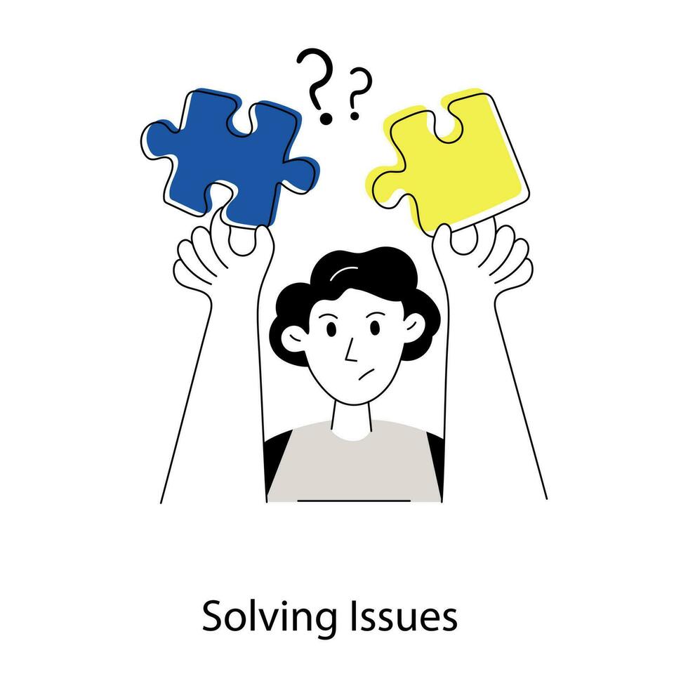 Trendy Solving Issues vector