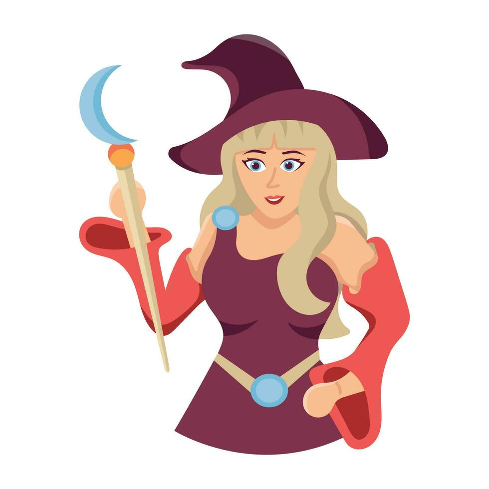 Trendy Witch Concepts vector