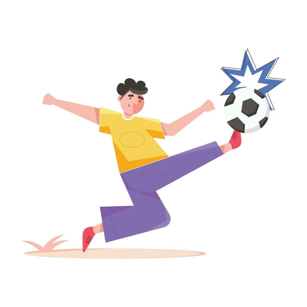 Trendy Football Kick vector