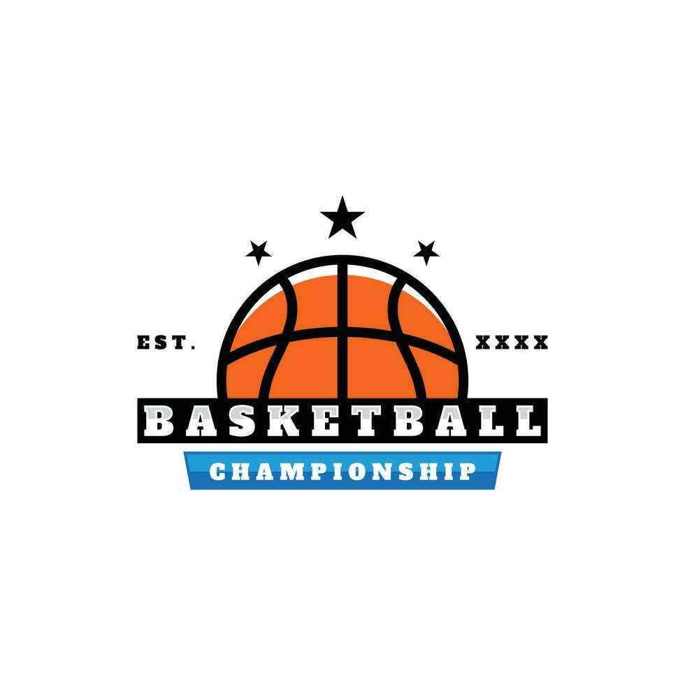 baloncesto logo modelo vector ilustración