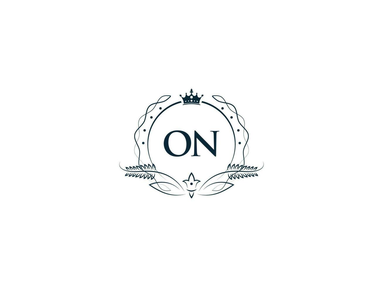 Minimalist On Feminine Logo Maker, Alphabet On no Logo Letter Vector Crown