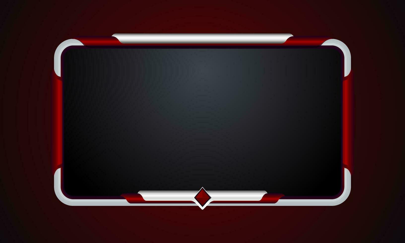 Minimal Red Face cam overlay for your live stream vector