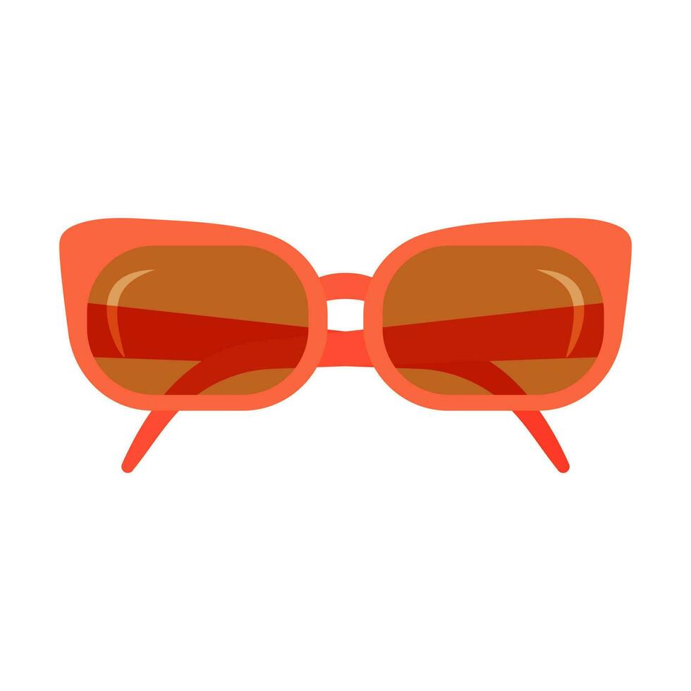 Vector illustration. Sunglasses. Isolated object on a white background. Summer icon