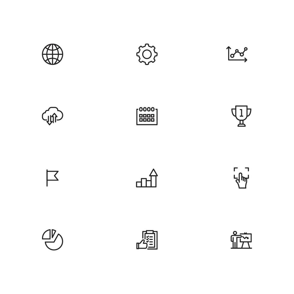 SEO and promotion line icons collection. Big UI icon set. Thin outline icons pack vector