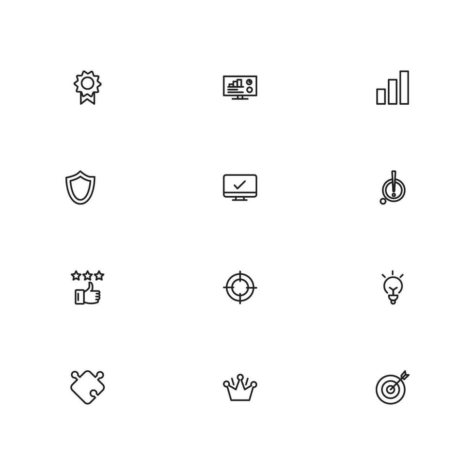 SEO and promotion line icons collection. Big UI icon set. Thin outline icons pack vector