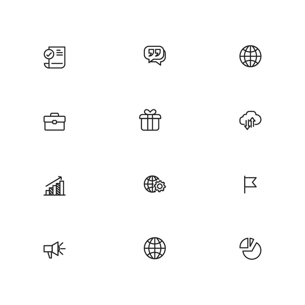 SEO and promotion line icons collection. Big UI icon set. Thin outline icons pack vector