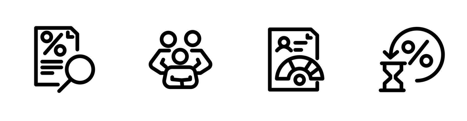 set line icon accounting vector