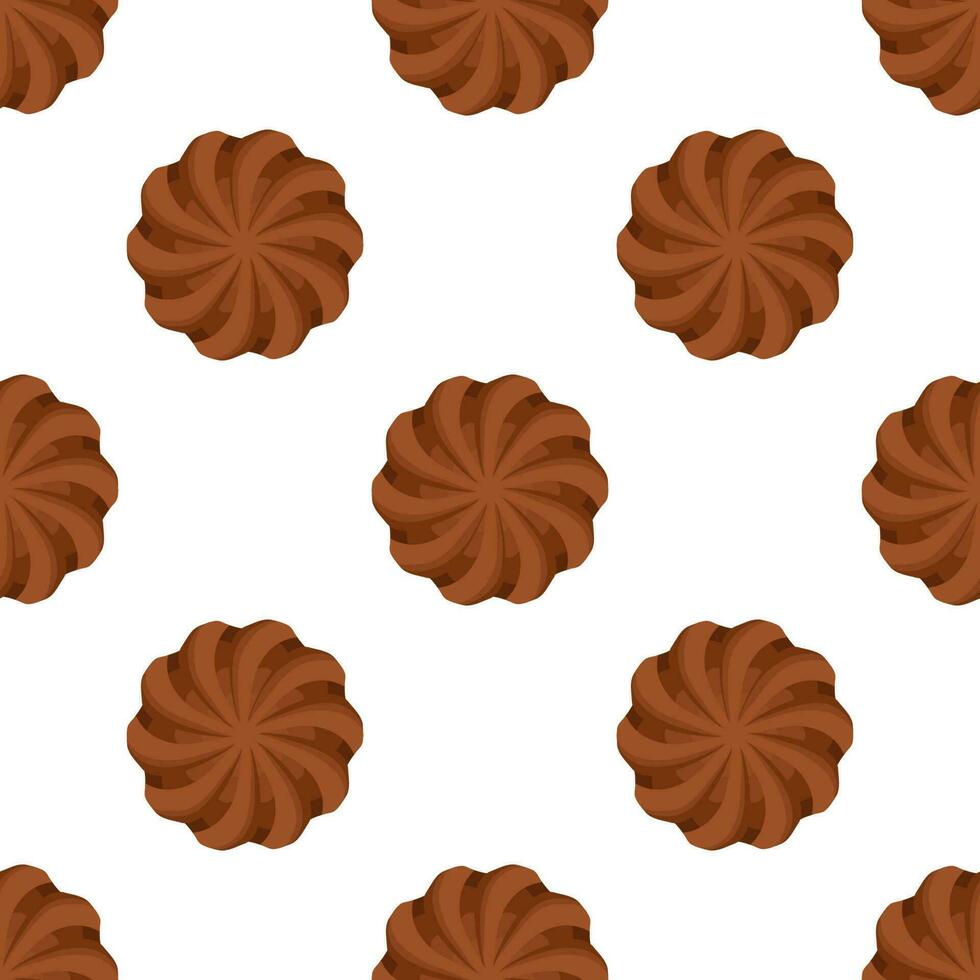 Pattern homemade cookie different taste in pastry biscuit vector