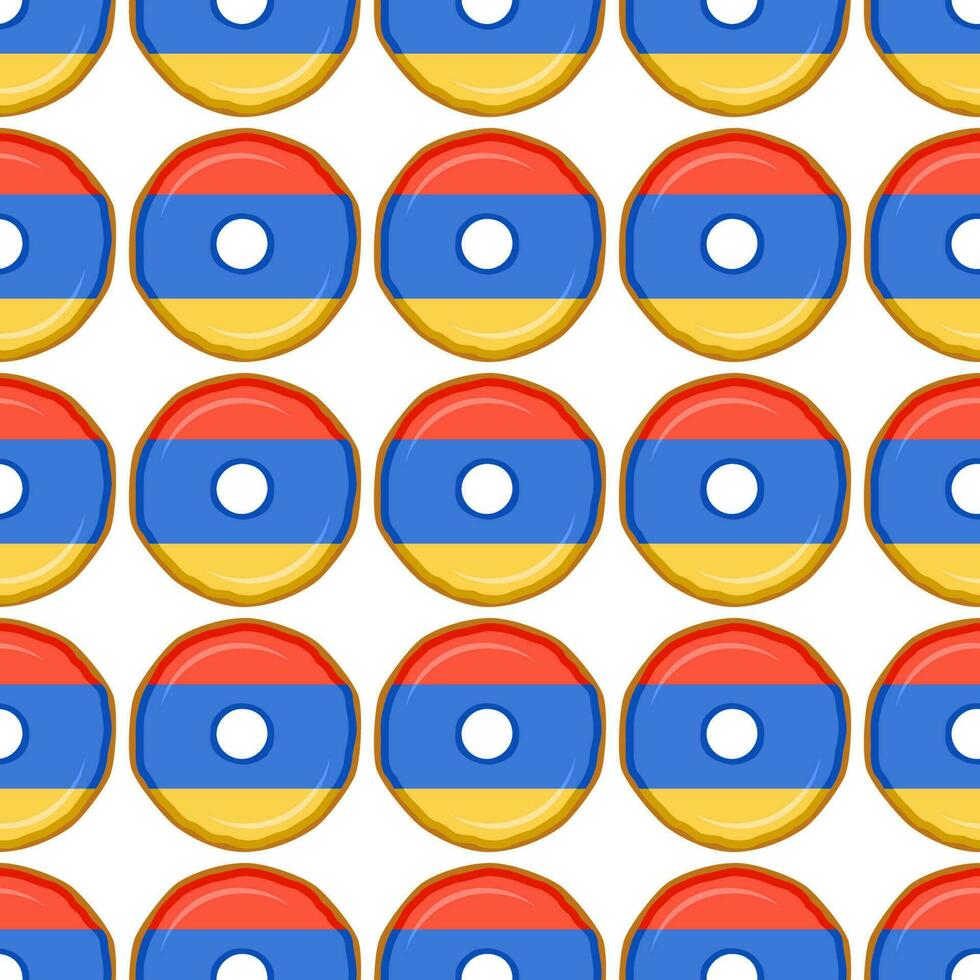 modelo Galleta con bandera país Armenia en sabroso galleta vector