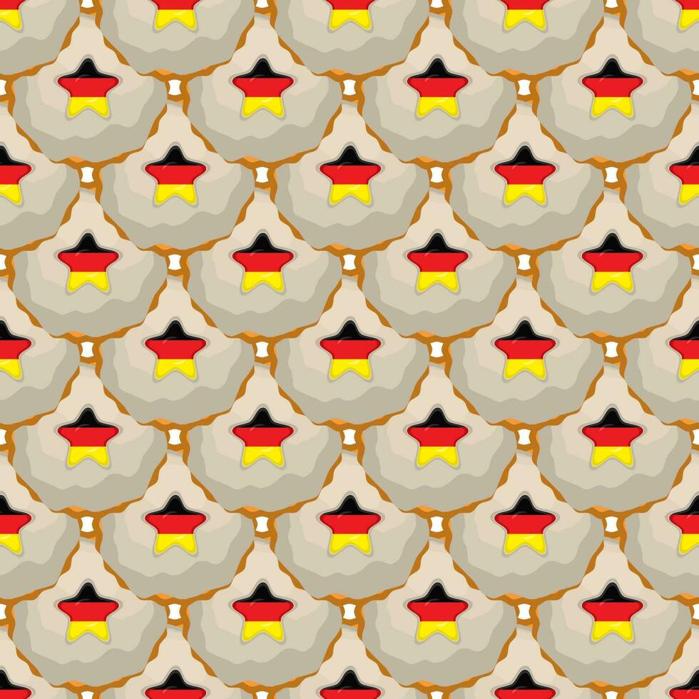 modelo Galleta con bandera país Alemania en sabroso galleta vector