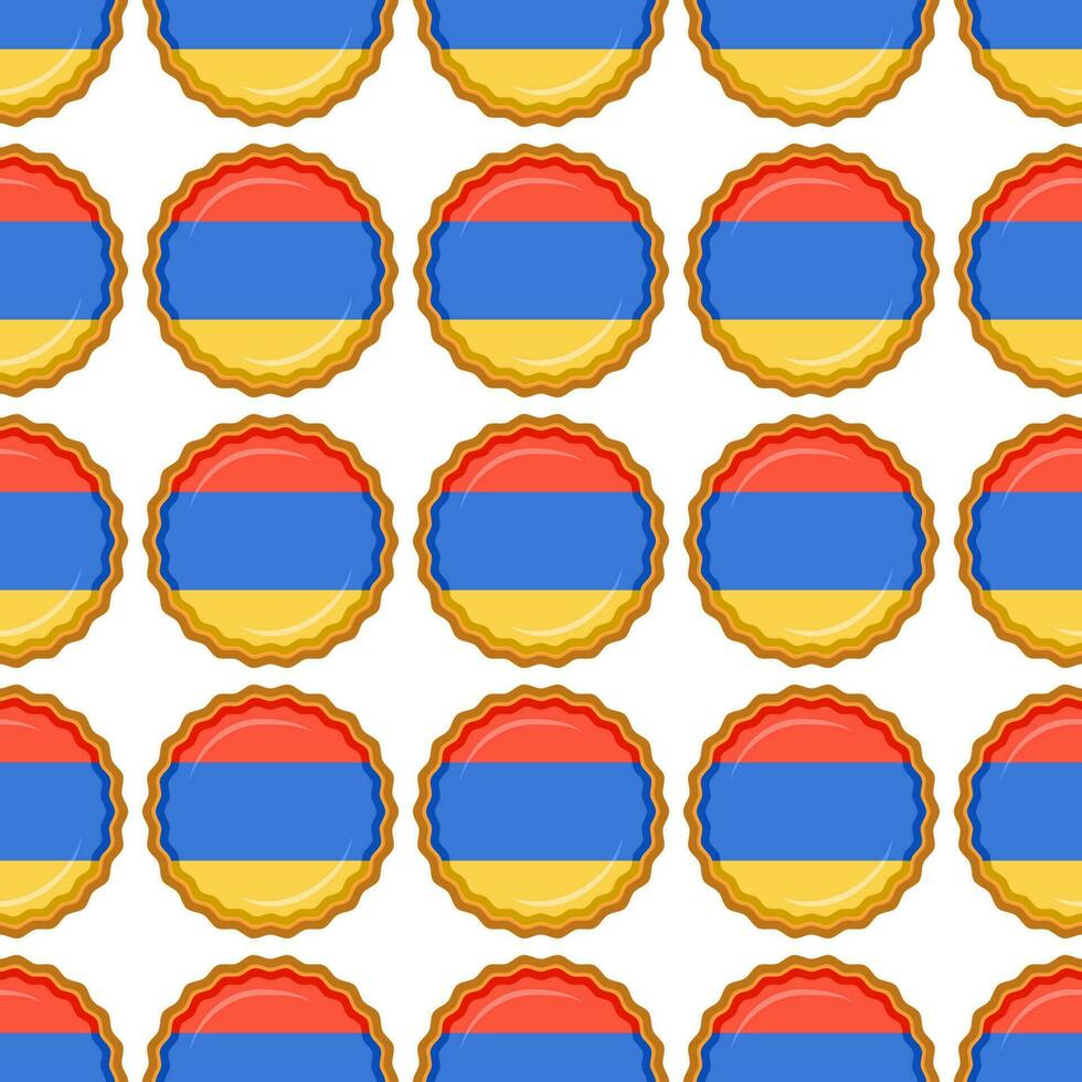 modelo Galleta con bandera país Armenia en sabroso galleta vector
