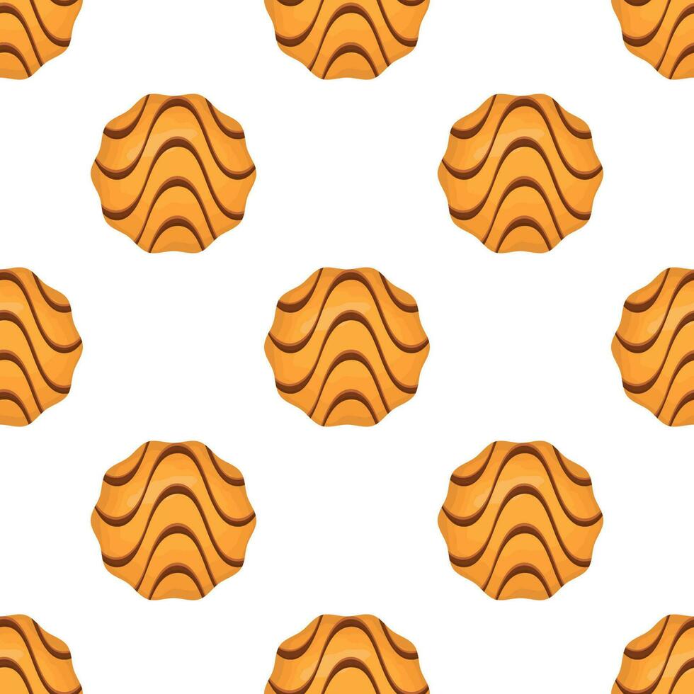 Pattern homemade cookie different taste in pastry biscuit vector