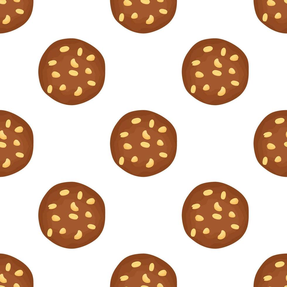 Pattern homemade cookie different taste in pastry biscuit vector