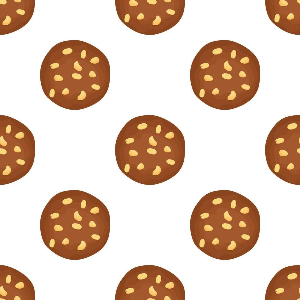 Pattern homemade cookie different taste in pastry biscuit vector