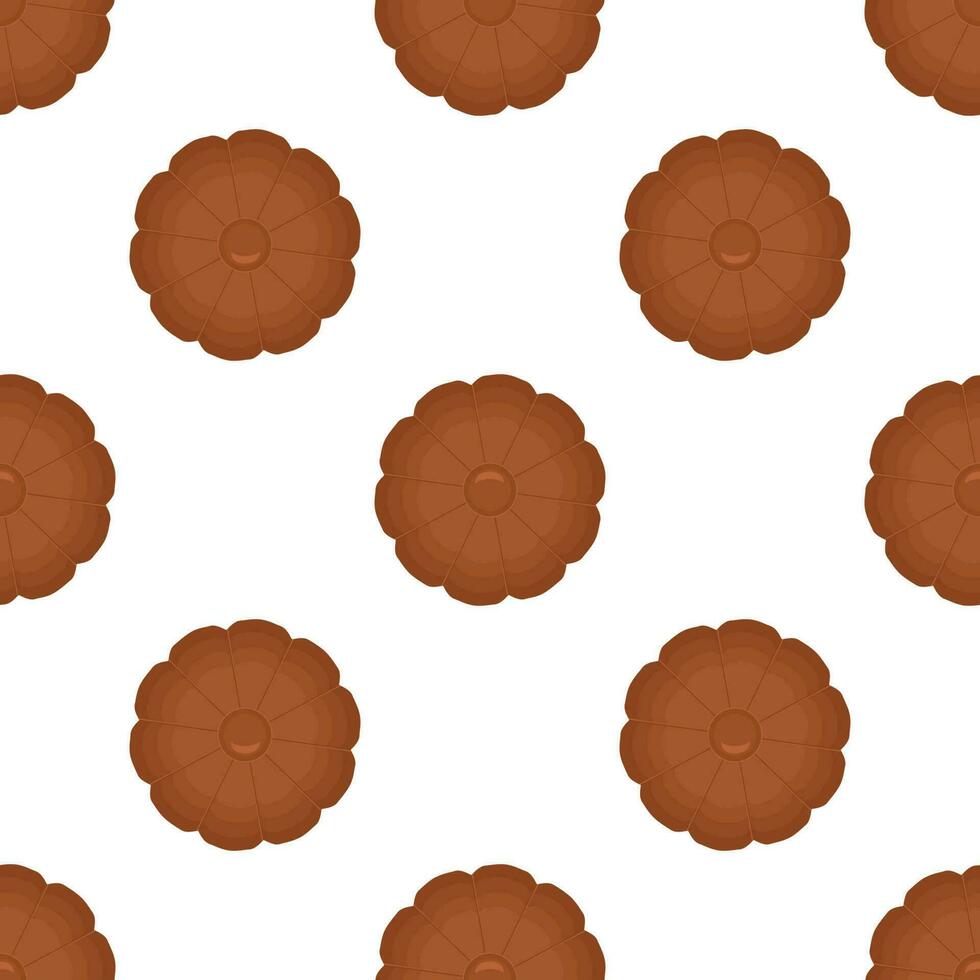 Pattern homemade cookie different taste in pastry biscuit vector