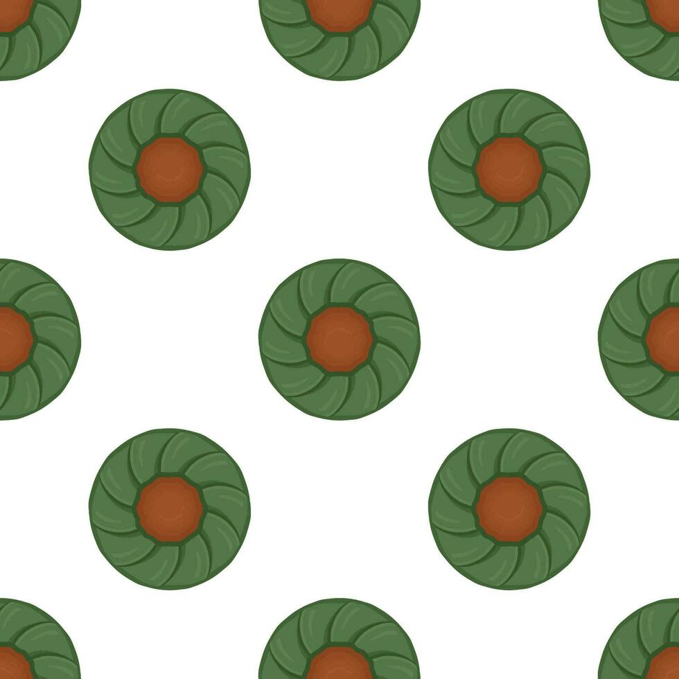 Pattern homemade cookie different taste in pastry biscuit vector
