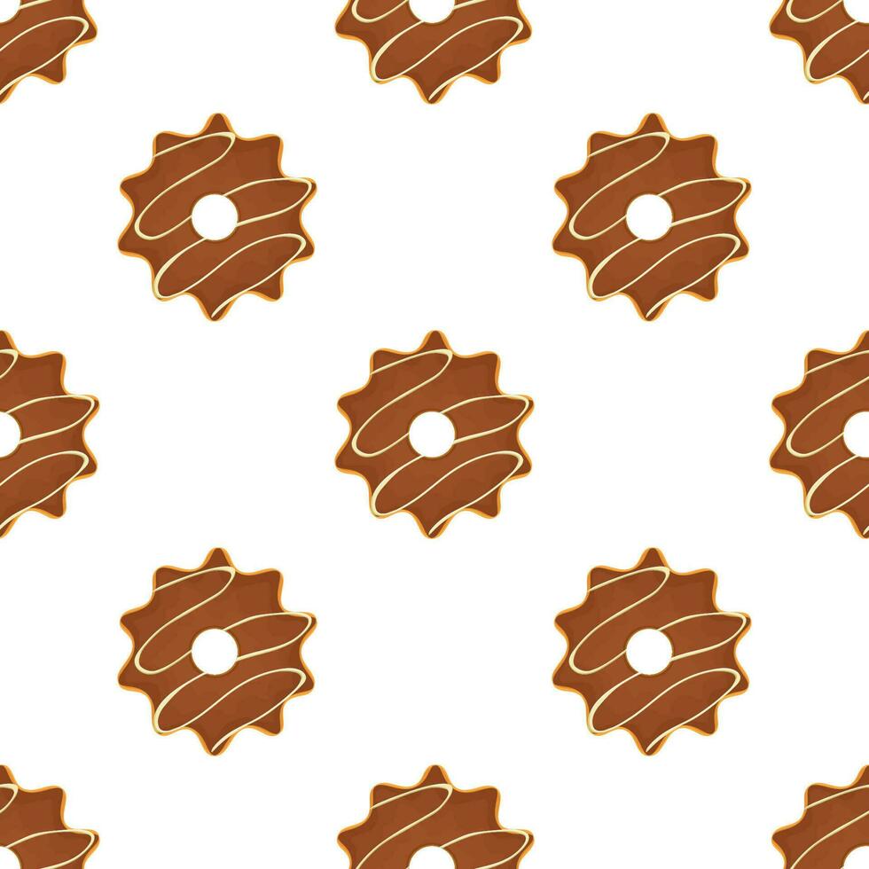 Pattern homemade cookie different taste in pastry biscuit vector