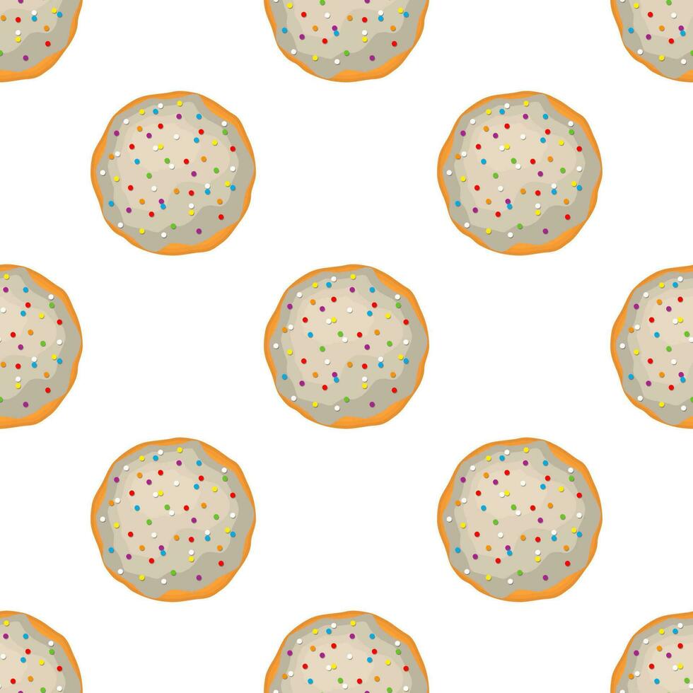 Pattern homemade cookie different taste in pastry biscuit vector