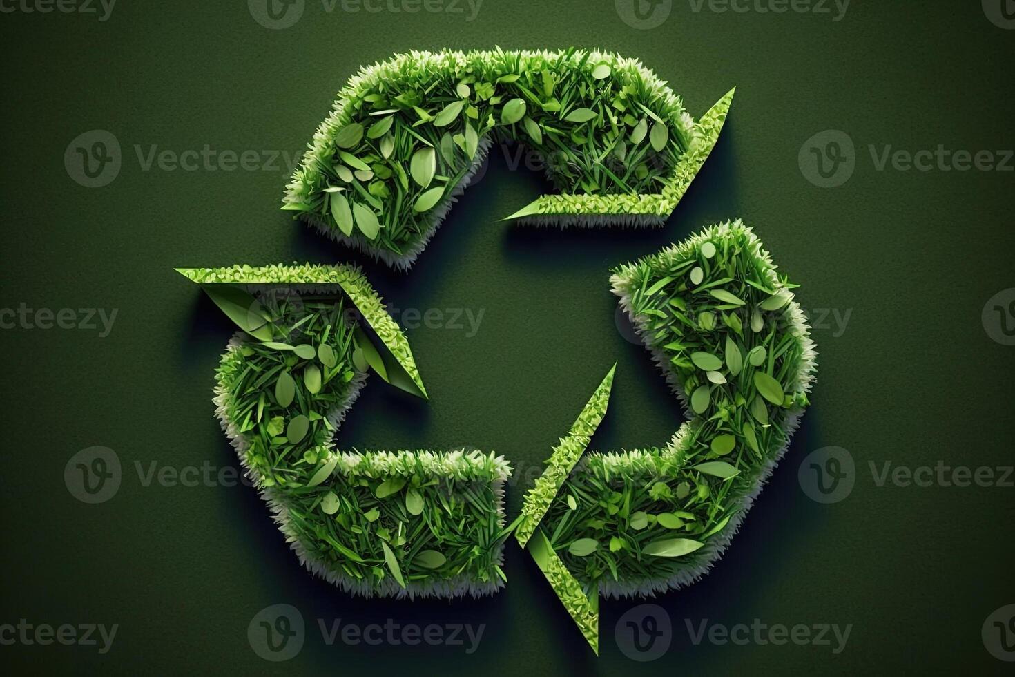 green grass recycling logo illustration photo