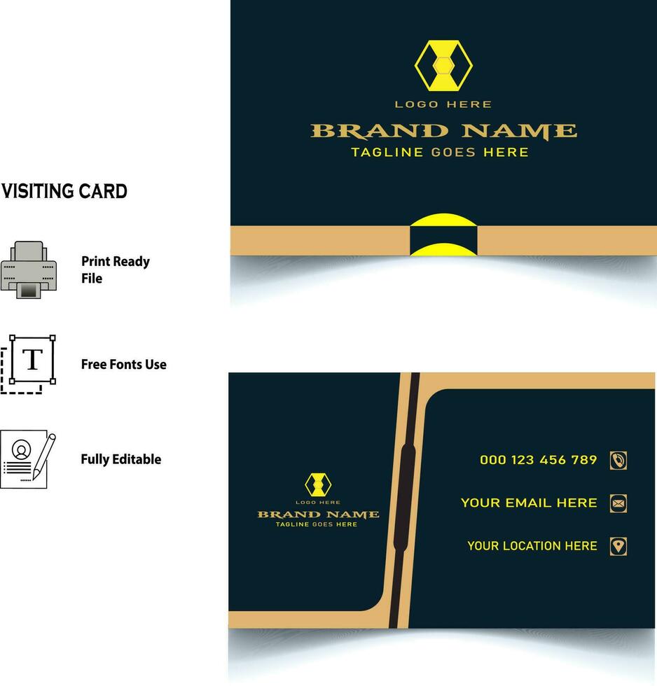 business card template design vector