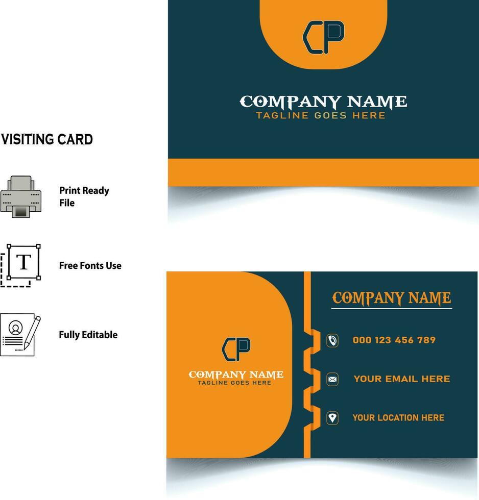 business card template design vector