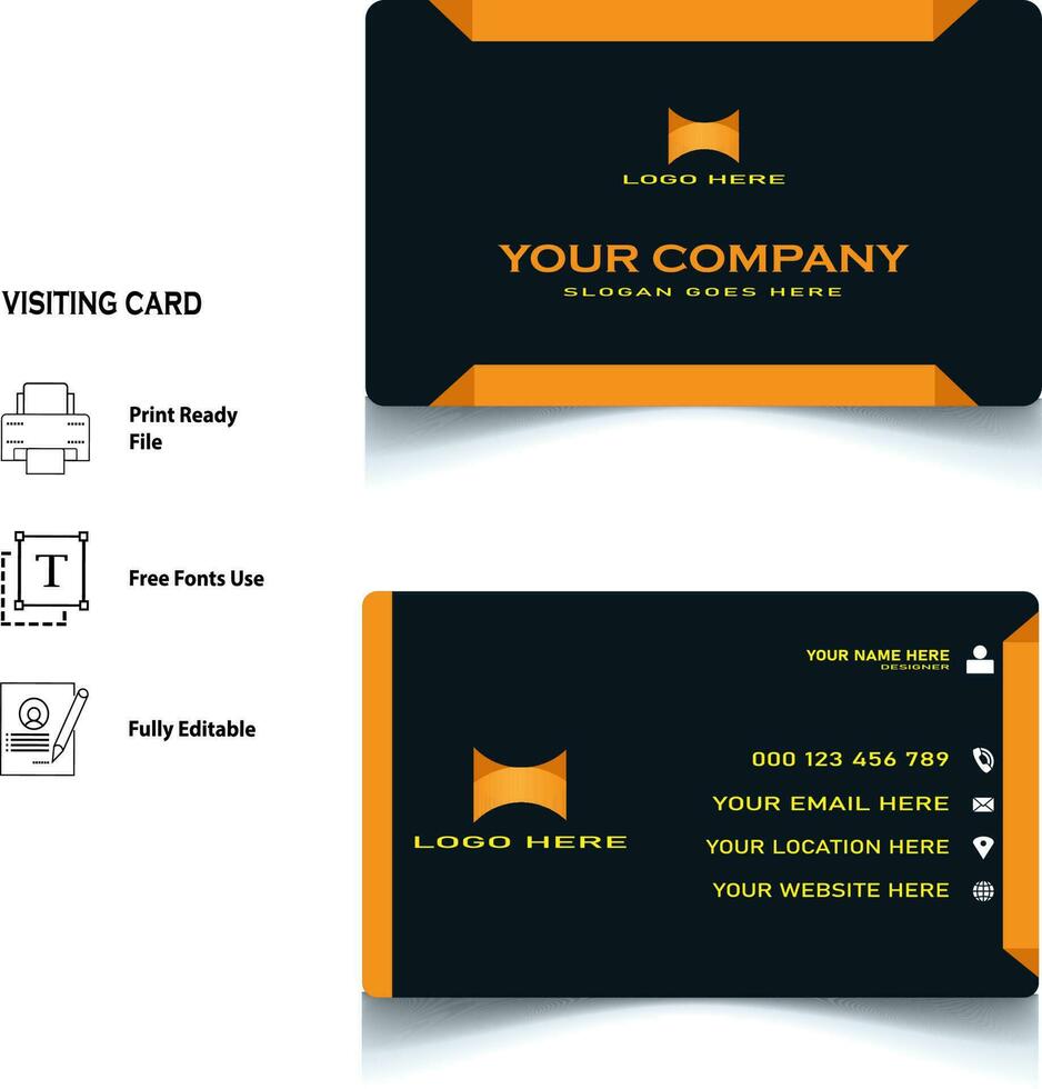 business card template design vector