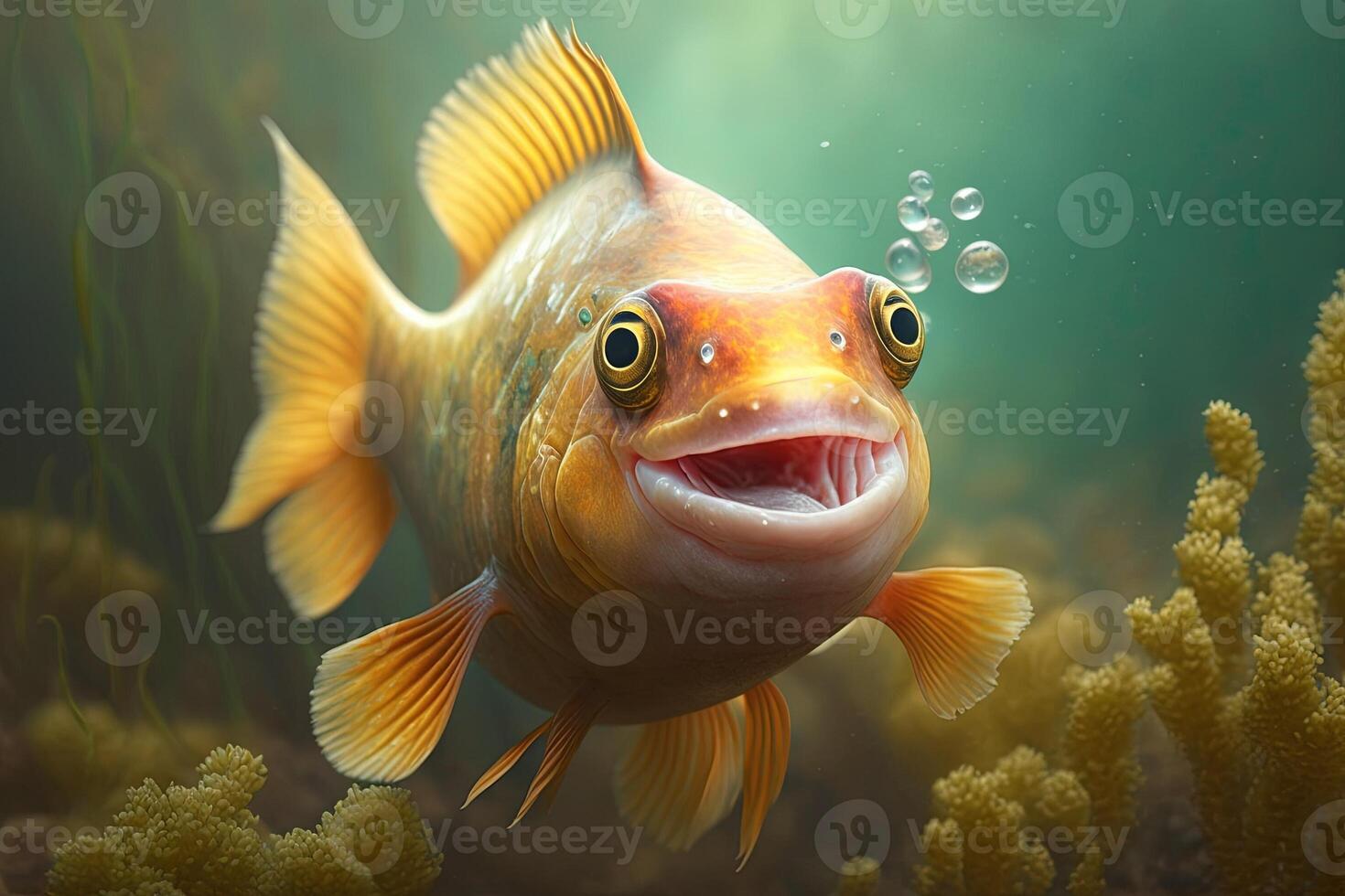 Smiling fish for Fools day 1 april illustration illustration photo