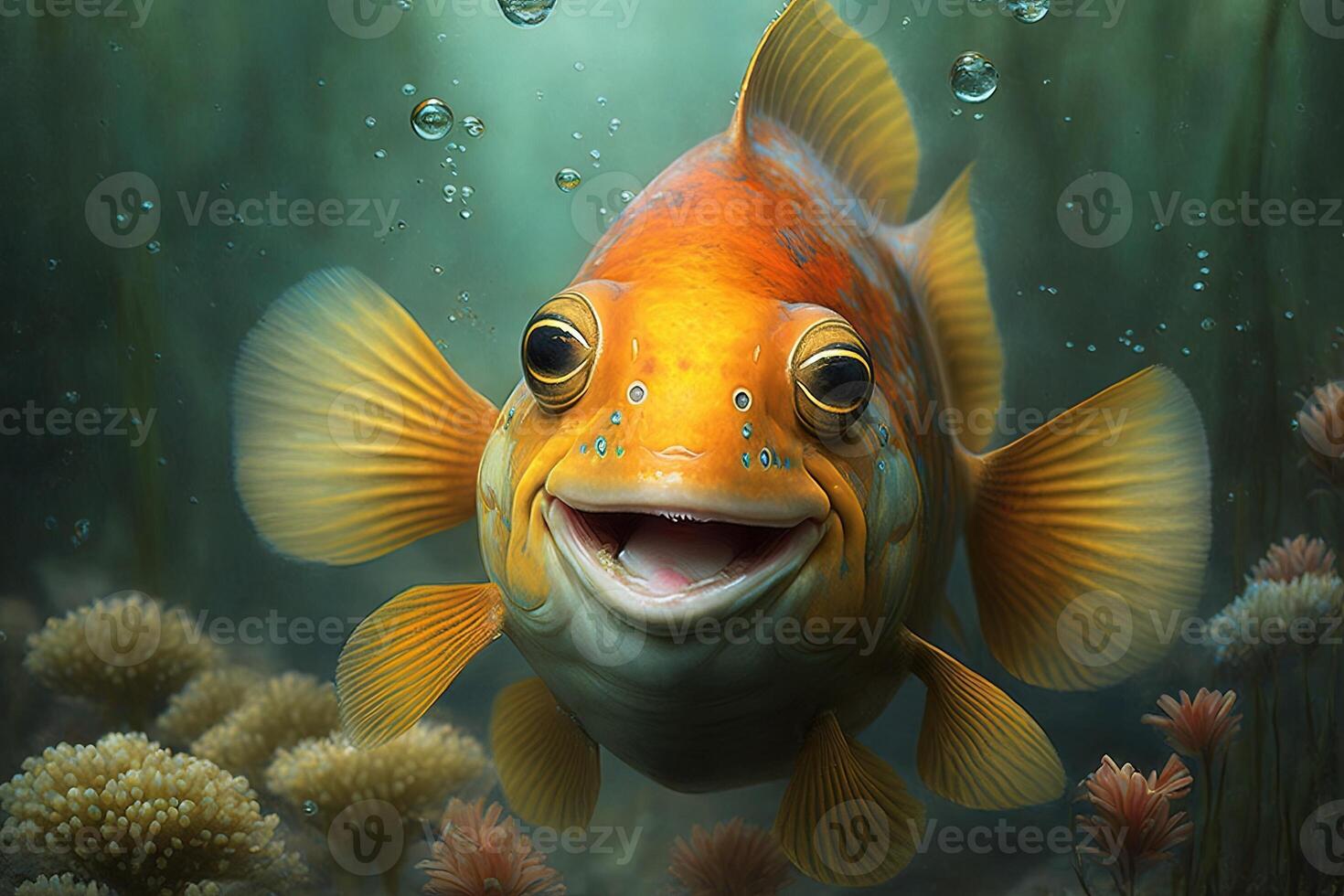 Smiling fish for Fools day 1 april illustration illustration photo