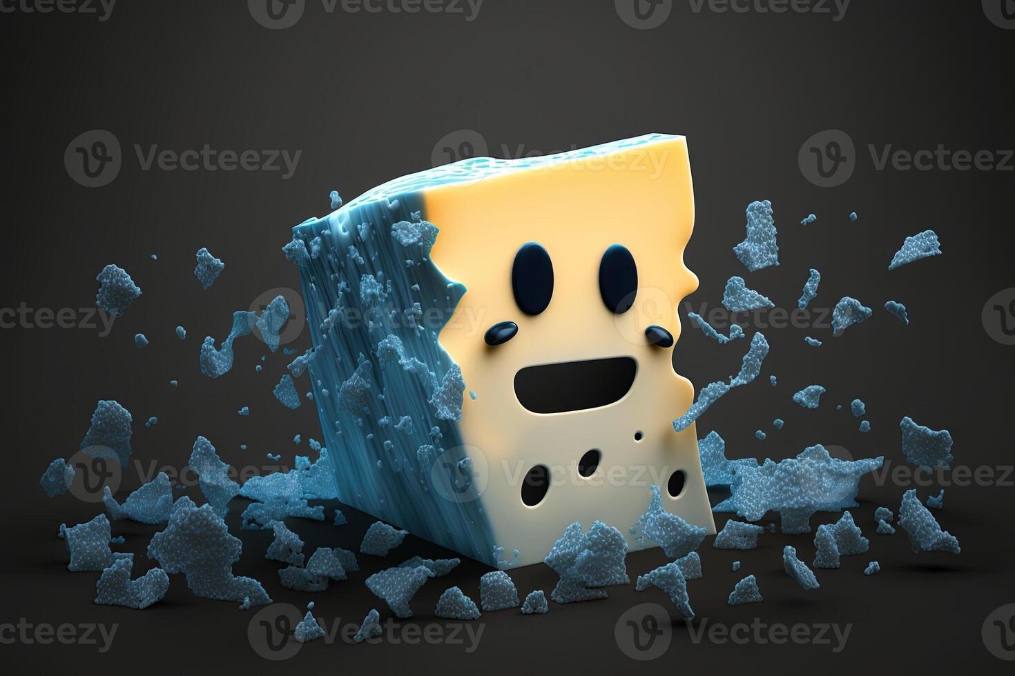 spooky cheese ghost illustration photo