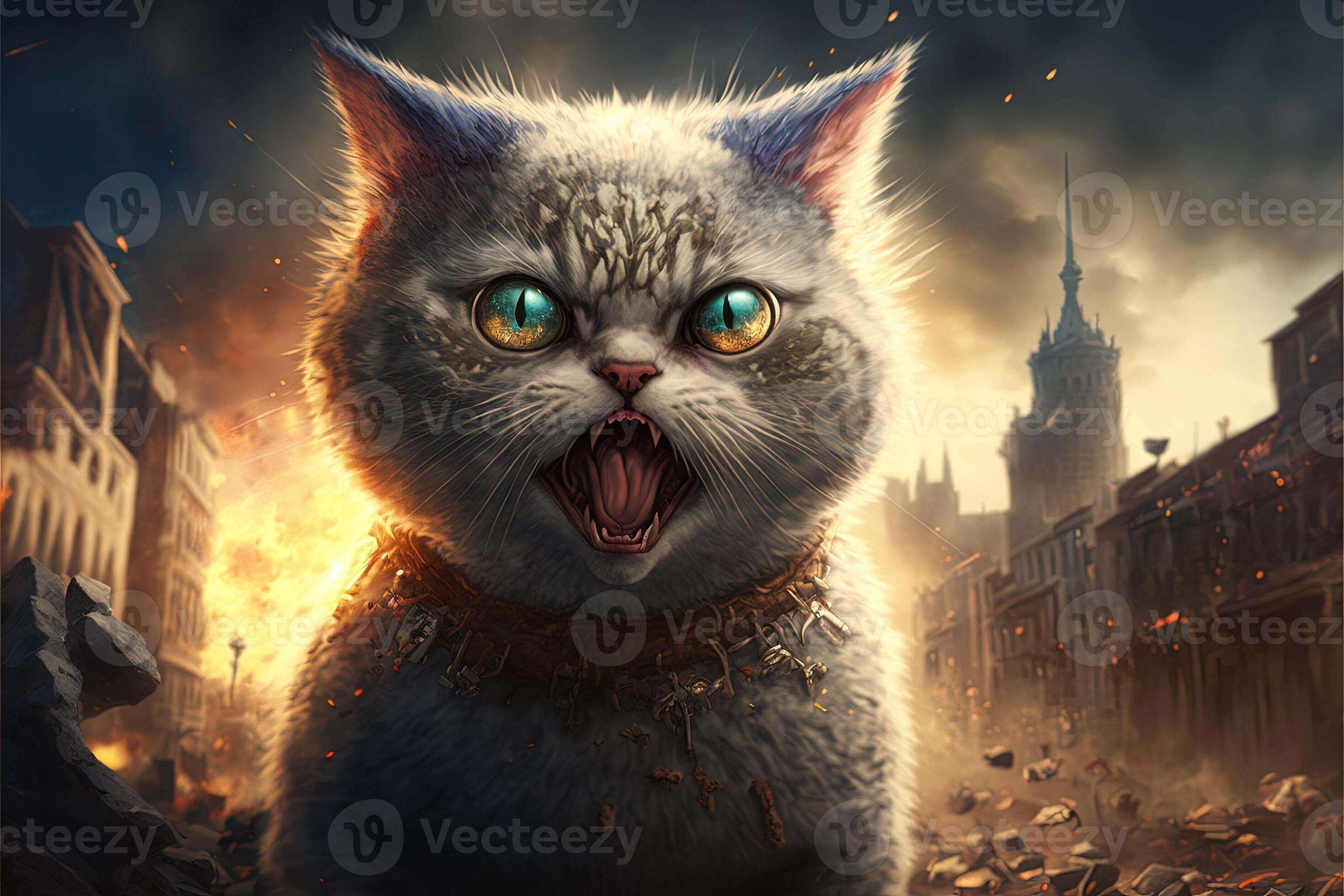 evil cats dominating the world illustration 23914390 Stock Photo at