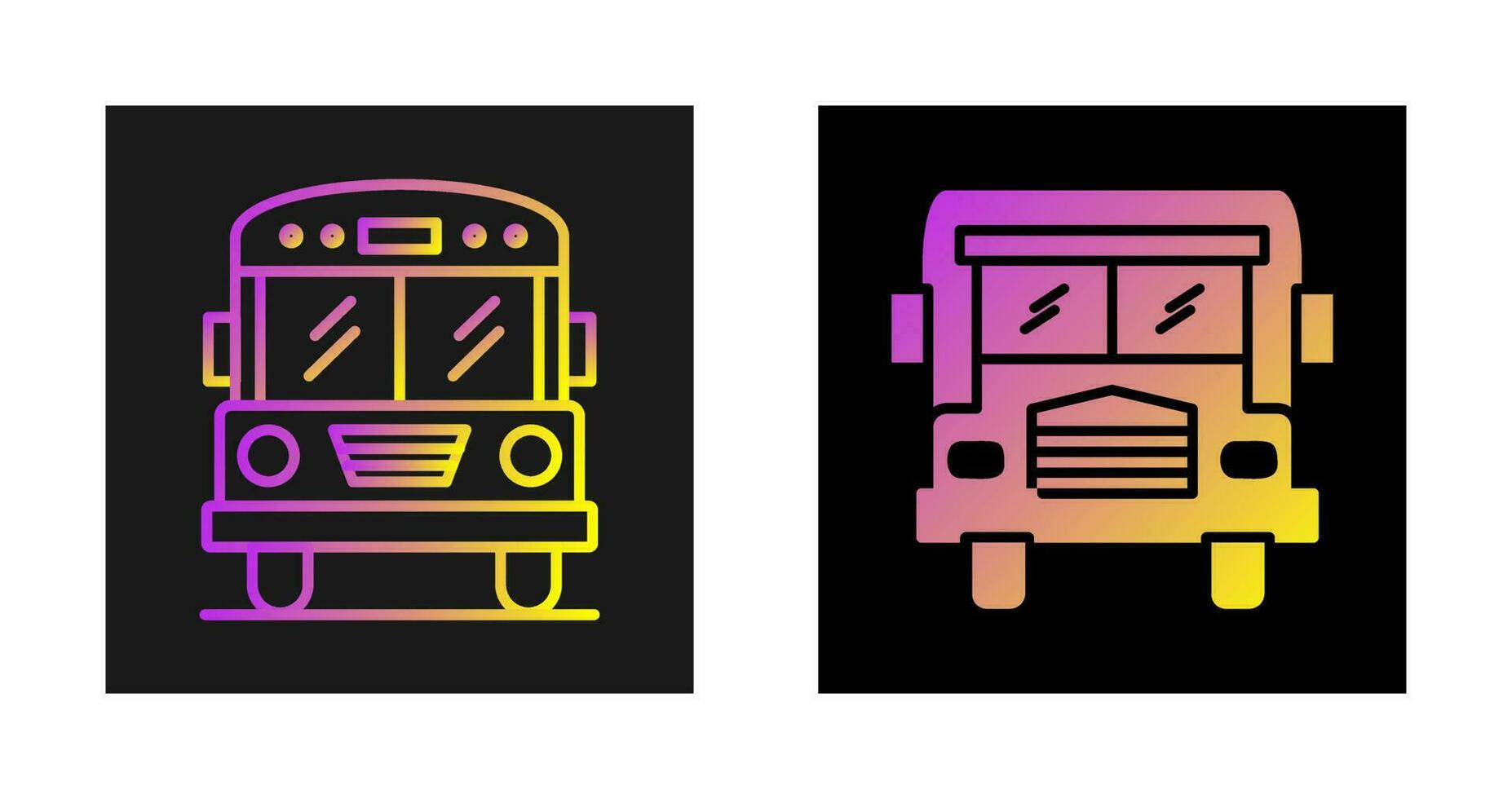 icono de vector de autobús escolar