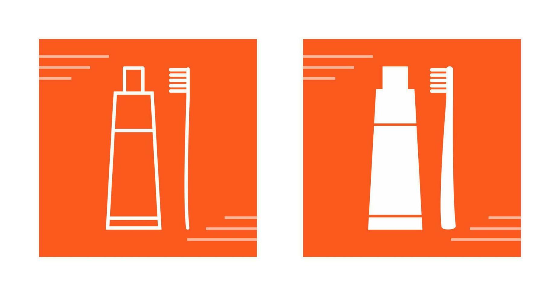 Toothbrush and Toothpaste Vector Icon