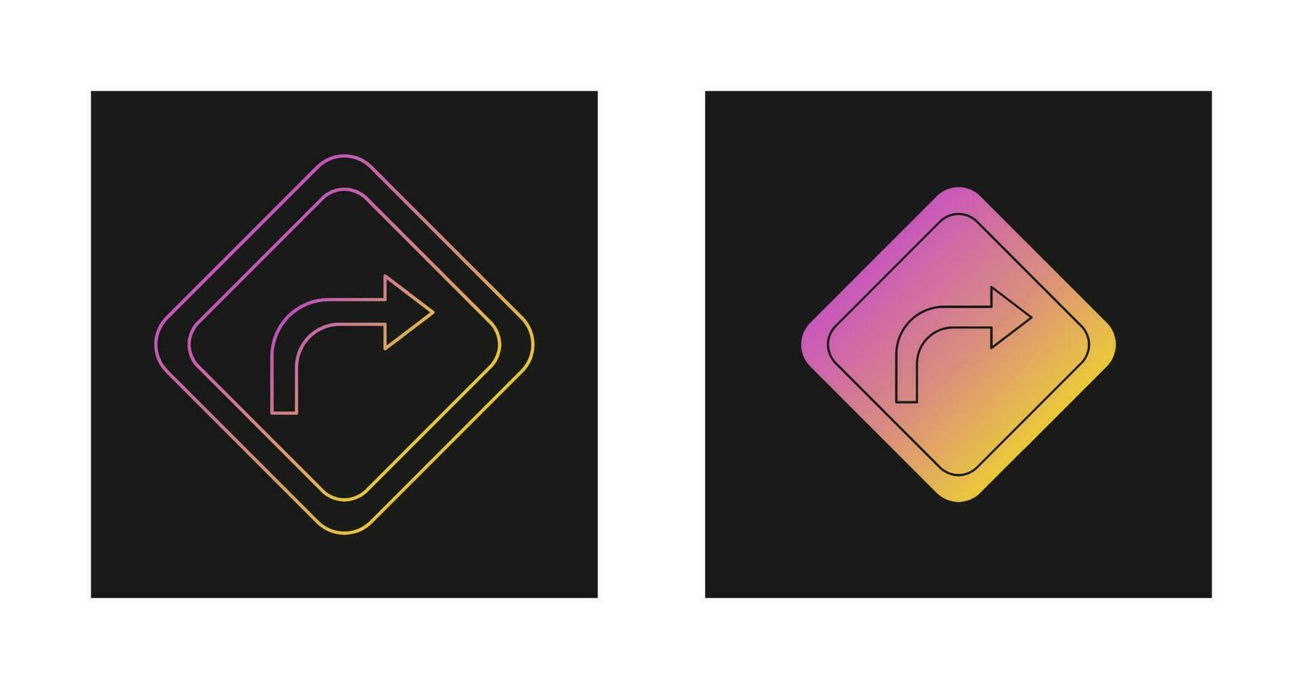 Right Turn Vector Icon