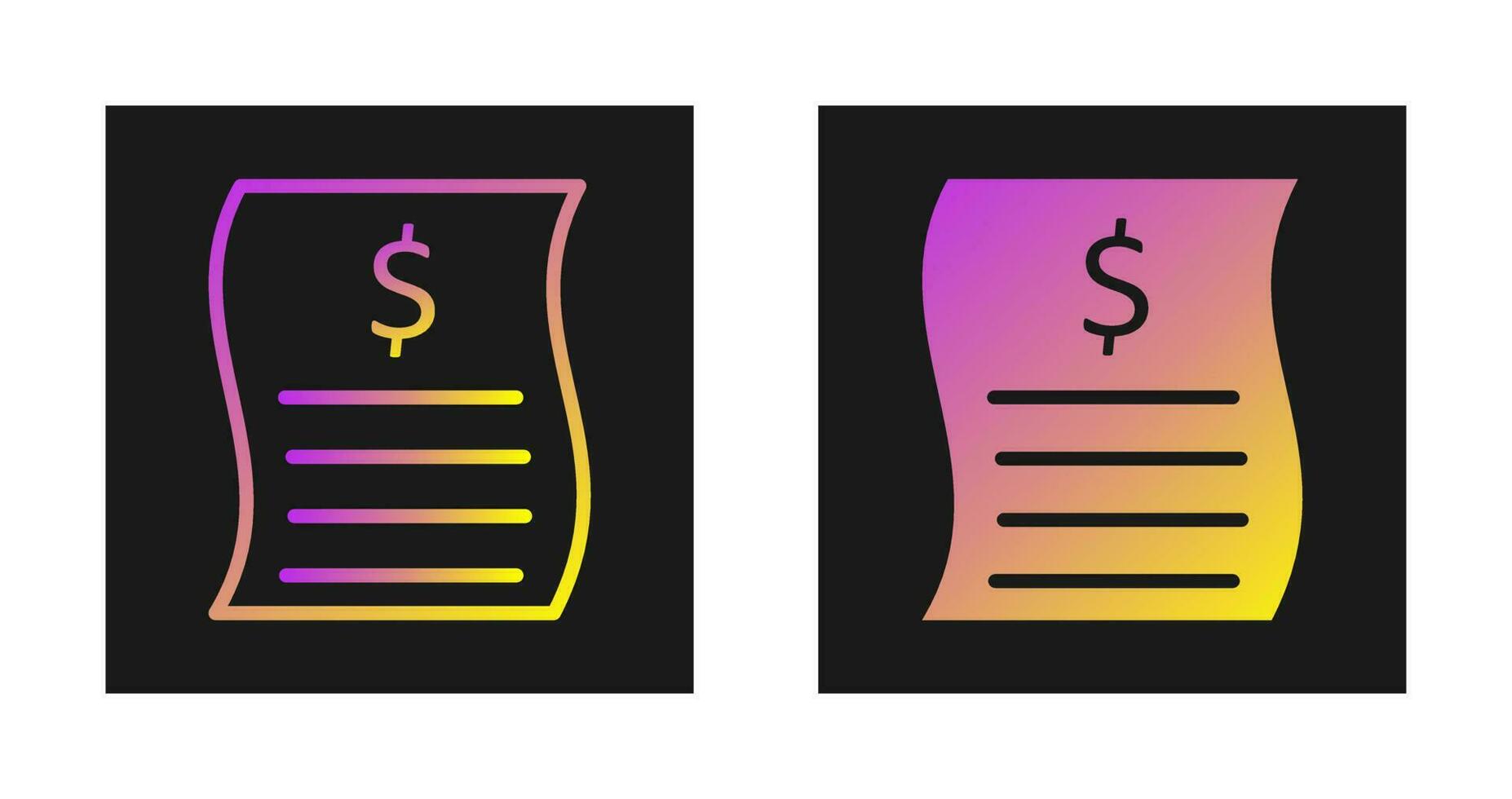 Bill Vector Icon