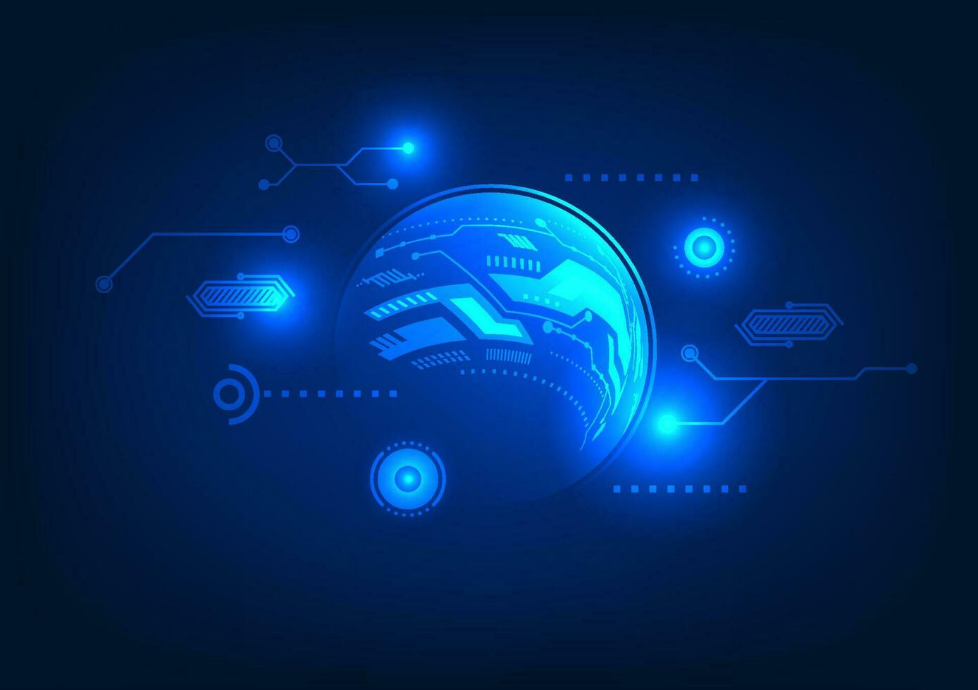 Technology circuit background It is in the sphere that controls the flow of information efficiently. It is a technology that is in electrical appliances, mobile phones, in the network. vector