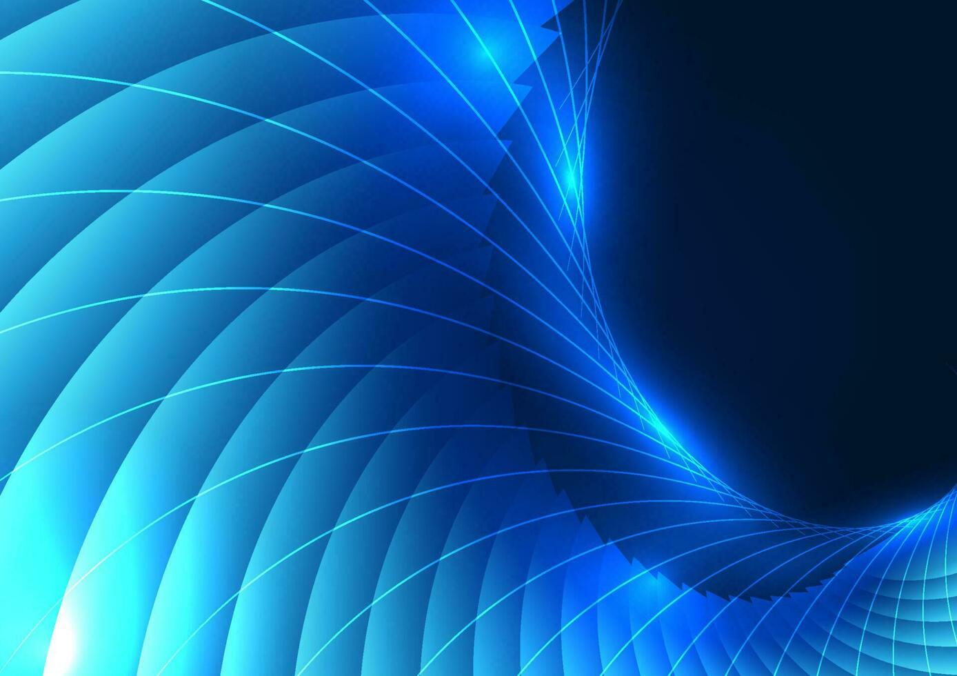 Technology abstract background Smart technology communication signal that can go far around the world for business expansion. Overlapping gradient curves accentuate the blue tones. vector