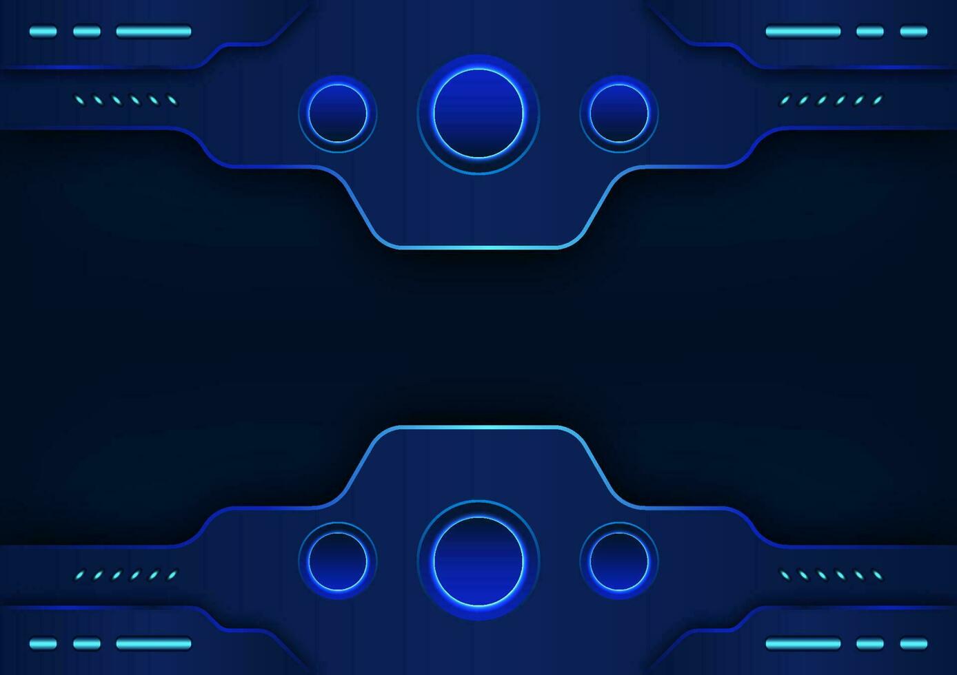 Modern futuristic technology control screen background It is a screen suitable for using technology, luxury, modern, used as a poster or background. Emphasize the use of dark blue tones. vector