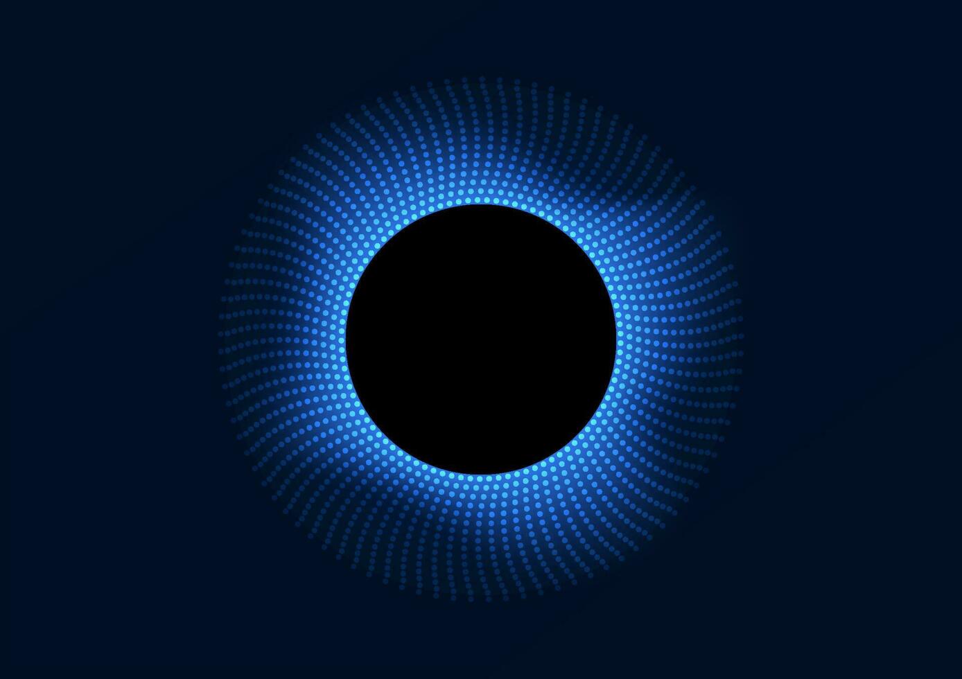 Abstract background technology Shows processors fetching information through the Internet of Technology as quickly as a black hole that devours everything. circle with dots scattering sides vector