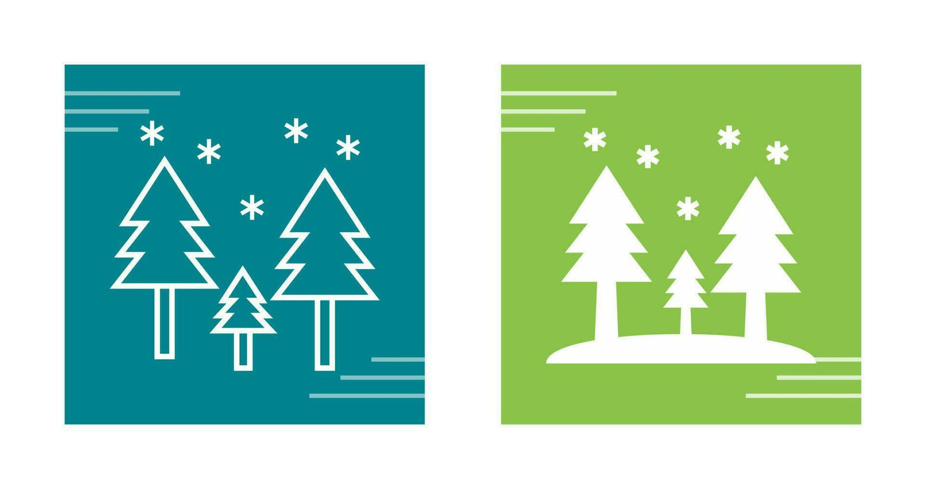 Snowing in trees Vector Icon