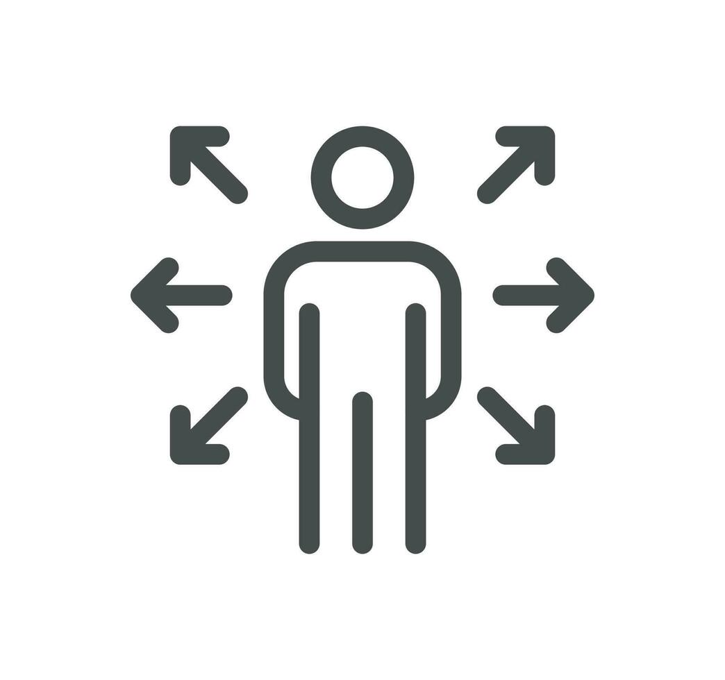 Business people and human resources related icon outline and linear vector. vector