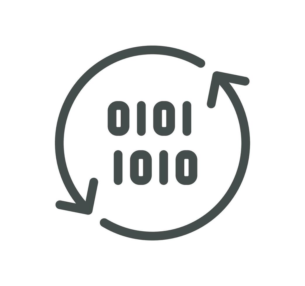Data analysis related icon outline and linear vector. vector