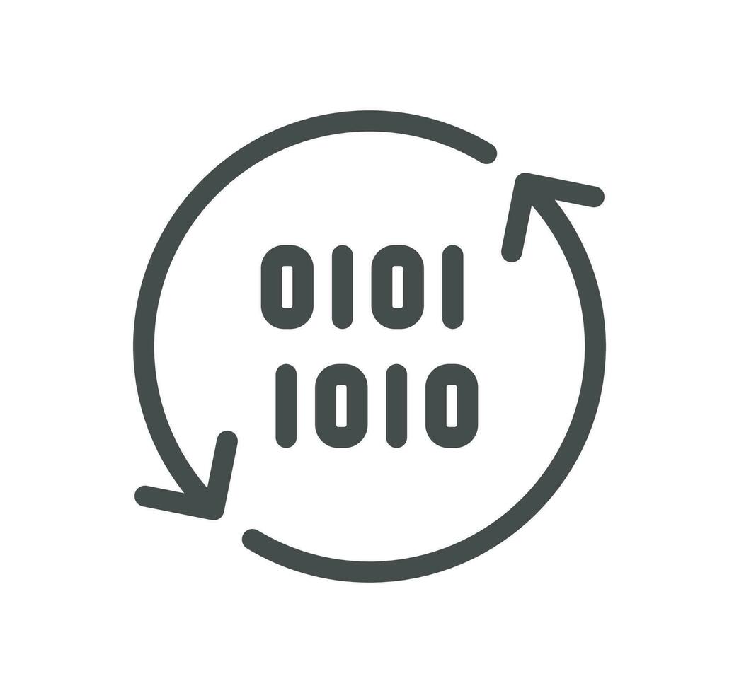 Data analysis related icon outline and linear vector. vector