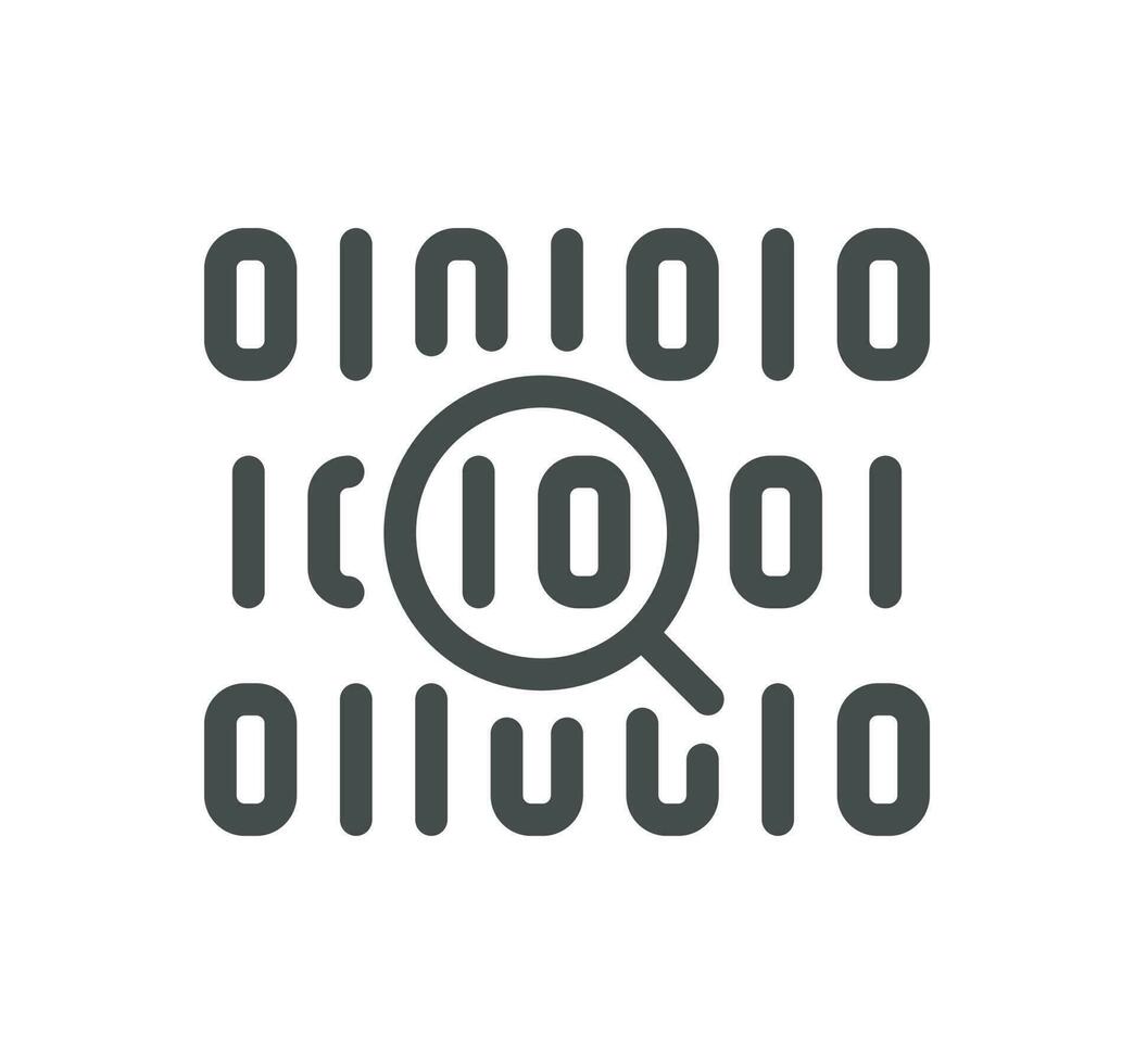 Data analysis related icon outline and linear vector. vector