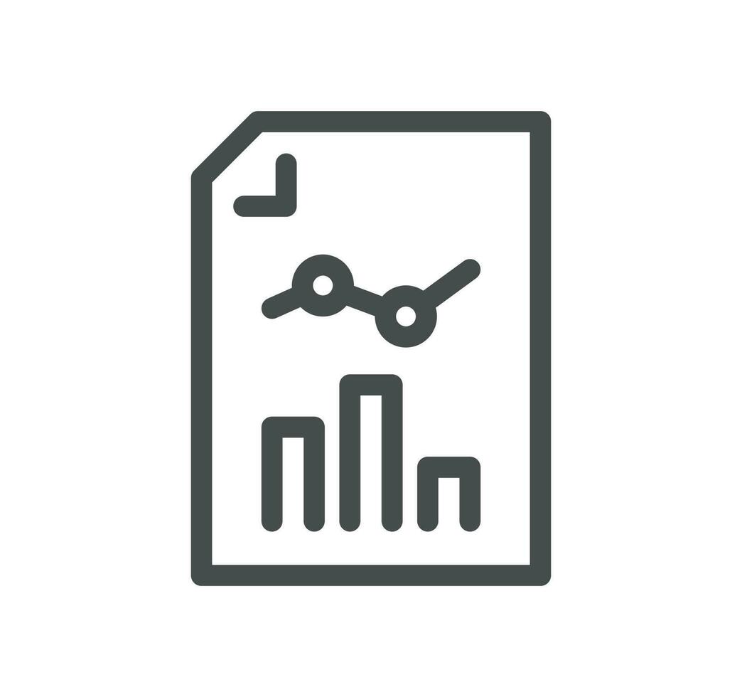 Data analysis related icon outline and linear vector. vector